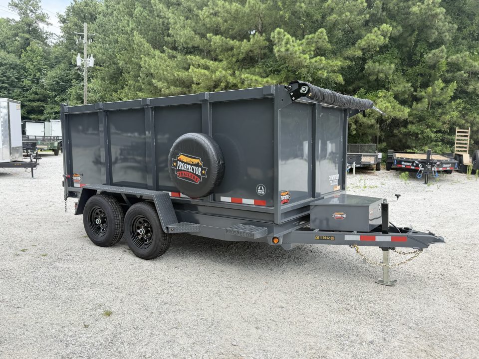 New 2026 Covered Wagon 6x12 Dump, 4' Sides, Spare Tire