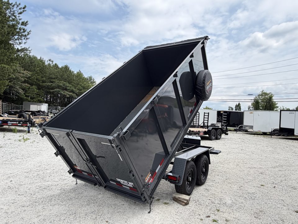 New 2026 Covered Wagon 6x12 Dump, 4' Sides, Spare Tire