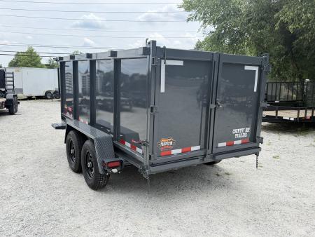 New 2026 Covered Wagon 6x12 Dump, 4' Sides, Spare Tire