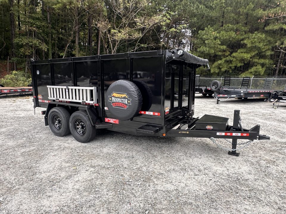 New 2026 Covered Wagon 7x14' Dump, 4' Sides, Ramps, Spare Tire