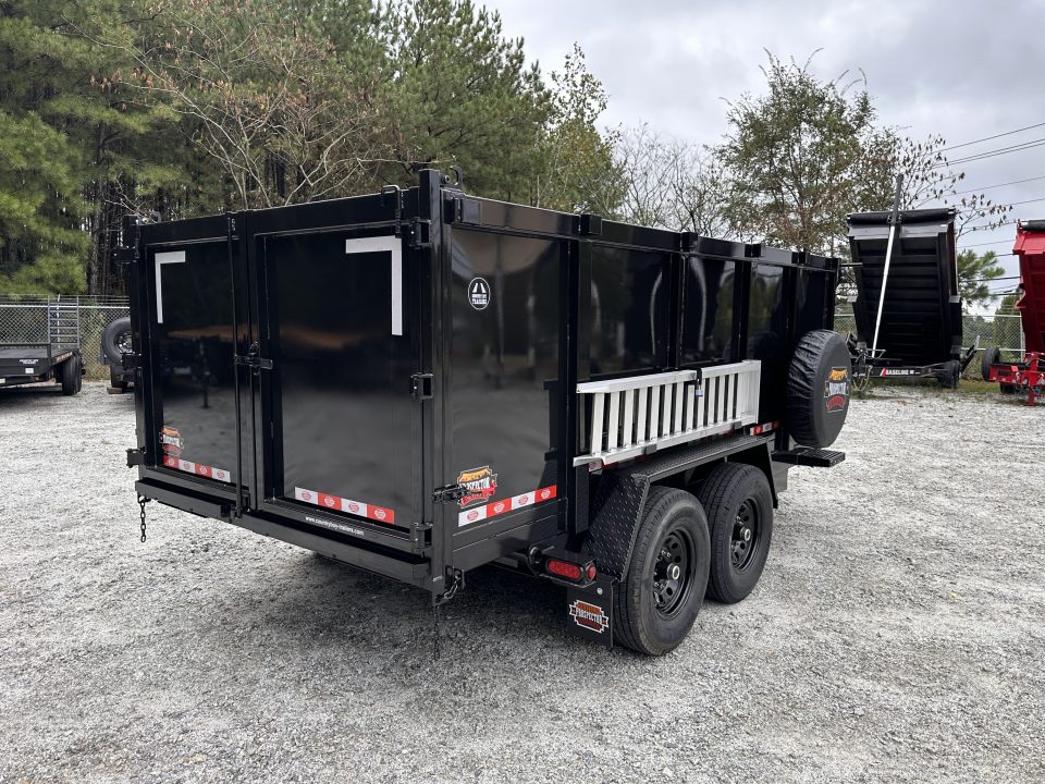 New 2026 Covered Wagon 7x14' Dump, 4' Sides, Ramps, Spare Tire