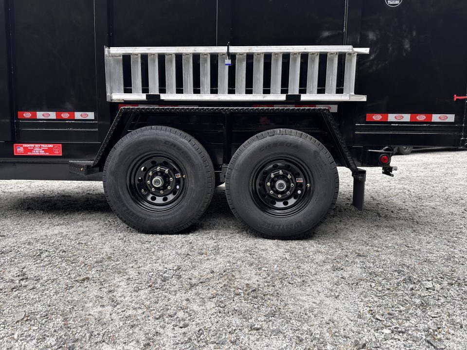 New 2026 Covered Wagon 7x14' Dump, 4' Sides, Ramps, Spare Tire