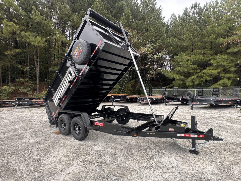New 2026 Covered Wagon 7x14' Dump, 4' Sides, Ramps, Spare Tire