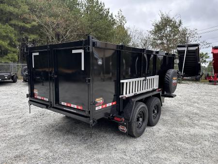 New 2026 Covered Wagon 7x14' Dump, 4' Sides, Ramps, Spare Tire