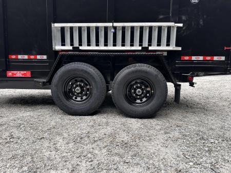New 2026 Covered Wagon 7x14' Dump, 4' Sides, Ramps, Spare Tire