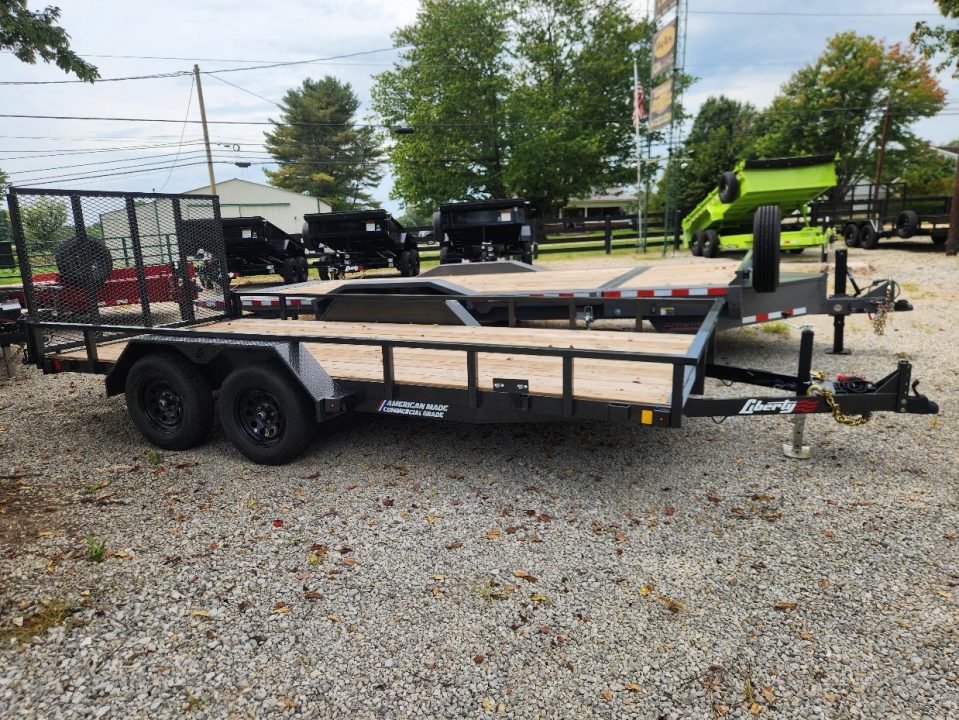 New 2026 Liberty 7K 83x16 Utility Trailer-Arsenal Gray