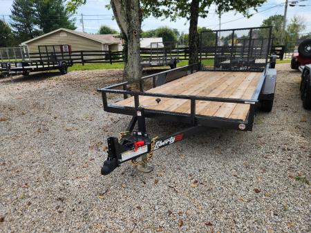 New 2026 Liberty 7K 83x16 Utility Trailer-Arsenal Gray