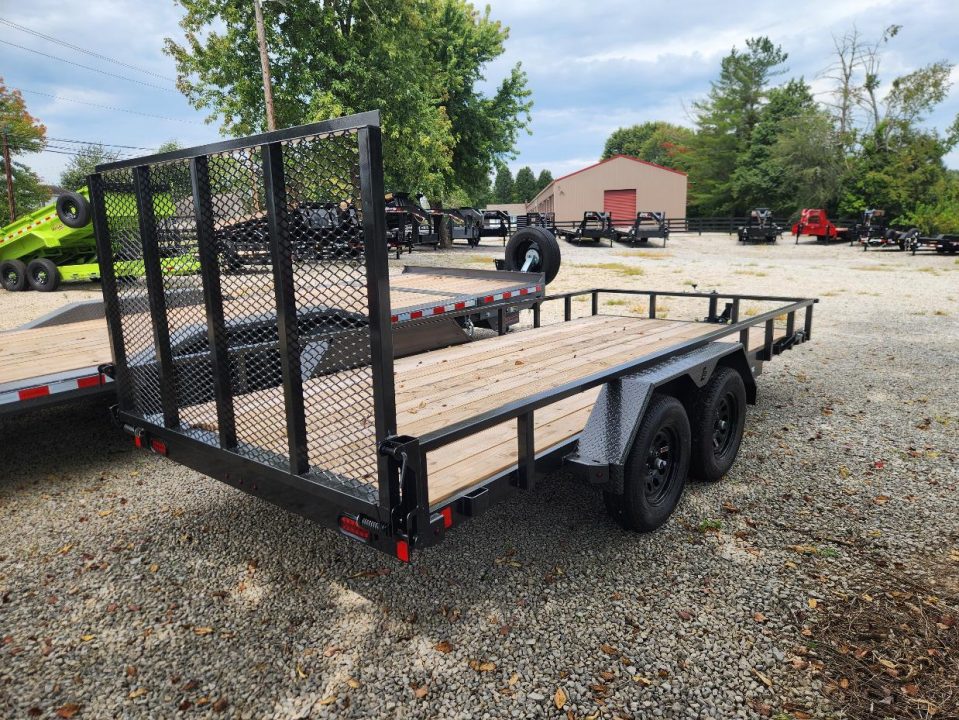 New 2026 Liberty 7K 83x16 Utility Trailer-Arsenal Gray