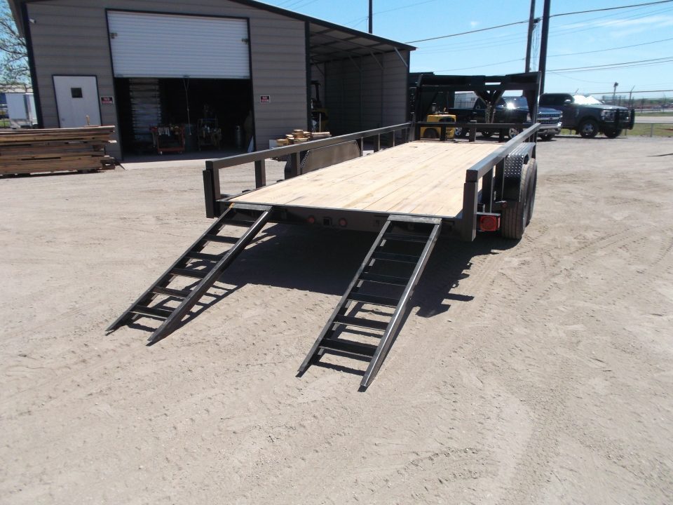 New 2026 Longhorn Trailers 83x20 Gooseneck 14K Utility Trailer / Lowboy Trailer / 7000# Axles / 3" Square Tubing / 5ft Heavy Duty Stow Away Ramps / LED Lights