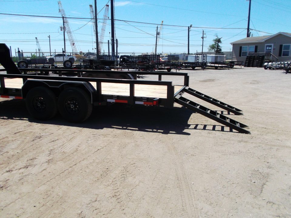New 2026 Longhorn Trailers 83x20 Gooseneck 14K Utility Trailer / Lowboy Trailer / 7000# Axles / 3" Square Tubing / 5ft Heavy Duty Stow Away Ramps / LED Lights