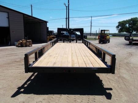 New 2026 Longhorn Trailers 83x20 Gooseneck 14K Utility Trailer / Lowboy Trailer / 7000# Axles / 3" Square Tubing / 5ft Heavy Duty Stow Away Ramps / LED Lights