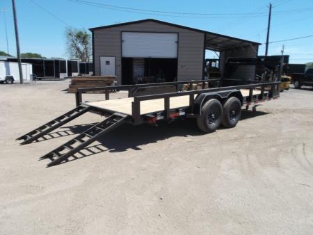 New 2026 Longhorn Trailers 83x20 Gooseneck 14K Utility Trailer / Lowboy Trailer / 7000# Axles / 3" Square Tubing / 5ft Heavy Duty Stow Away Ramps / LED Lights