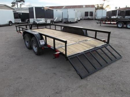 New 2026 Longhorn Trailers 83x16 Tandem Axle Utility Trailer / ATV Trailer / Side by Side Trailer / 2ft Dovetail / 2ft Ramp Gate / Electric Brakes