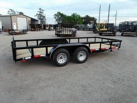 New 2026 Longhorn Trailers 83x16 Tandem Axle Utility Trailer / ATV Trailer / Side by Side Trailer / 2ft Dovetail / 2ft Ramp Gate / Electric Brakes