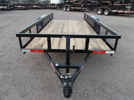 New 2026 Longhorn Trailers 83x16 Tandem Axle Utility Trailer / ATV Trailer / Side by Side Trailer / 2ft Dovetail / 2ft Ramp Gate