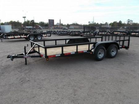 New 2026 Longhorn Trailers 83x16 Tandem Axle Utility Trailer / ATV Trailer / Side by Side Trailer / 2ft Dovetail / 2ft Ramp Gate
