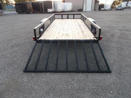 New 2026 Longhorn Trailers 83x14 Tandem Axle Utility Trailer / Lowboy Utility Trailer / 4ft Heavy Duty Ramp Gate / Electric Brakes / LED Lights