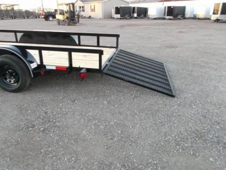 New 2026 Longhorn Trailers 83x14 Tandem Axle Utility Trailer / Lowboy Utility Trailer / 4ft Heavy Duty Ramp Gate / Electric Brakes / LED Lights
