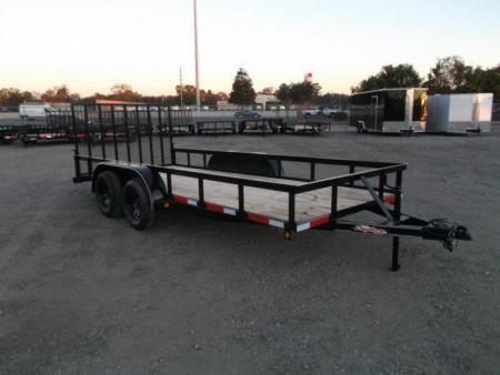 New 2026 Longhorn Trailers 83x14 Tandem Axle Utility Trailer / Lowboy Utility Trailer / 4ft Heavy Duty Ramp Gate / Electric Brakes / LED Lights