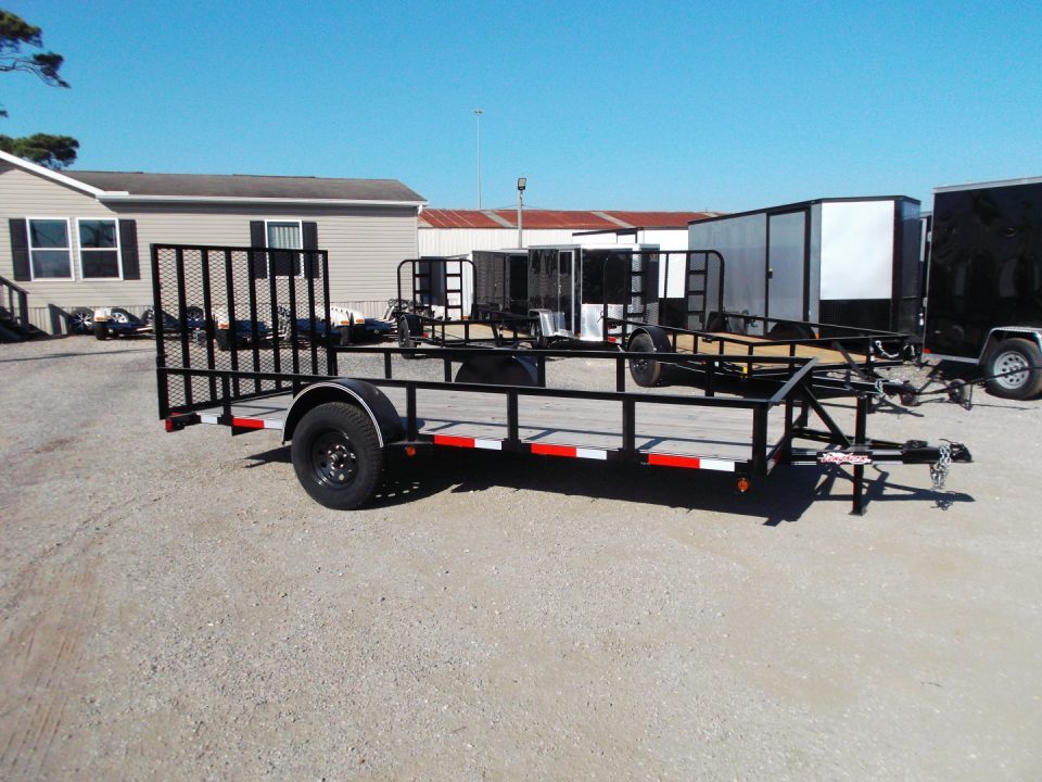 New 2026 Longhorn Trailers 77x14 Utility Trailer / 4ft Heavy Duty Ramp Gate / LED Lights