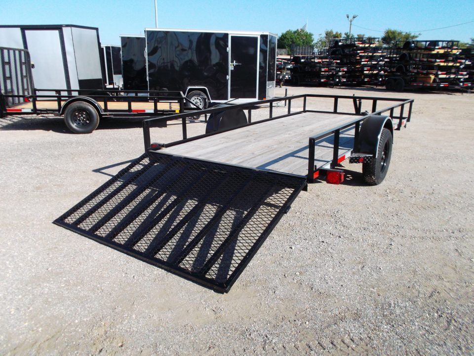 New 2026 Longhorn Trailers 77x14 Utility Trailer / 4ft Heavy Duty Ramp Gate / LED Lights