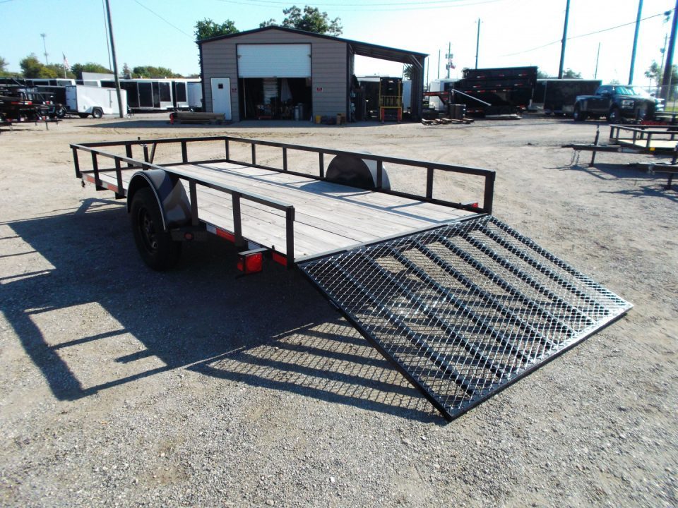 New 2026 Longhorn Trailers 77x14 Utility Trailer / 4ft Heavy Duty Ramp Gate / LED Lights