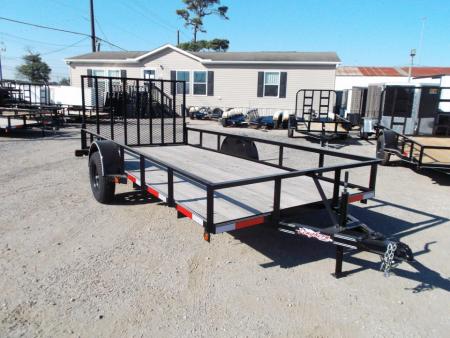New 2026 Longhorn Trailers 77x14 Utility Trailer / 4ft Heavy Duty Ramp Gate / LED Lights