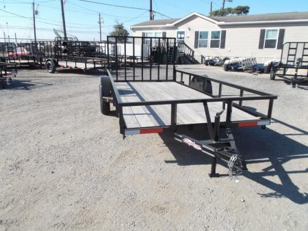 New 2026 Longhorn Trailers 77x14 Utility Trailer / 4ft Heavy Duty Ramp Gate / LED Lights