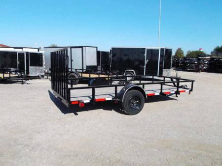 New 2026 Longhorn Trailers 77x14 Utility Trailer / 4ft Heavy Duty Ramp Gate / LED Lights