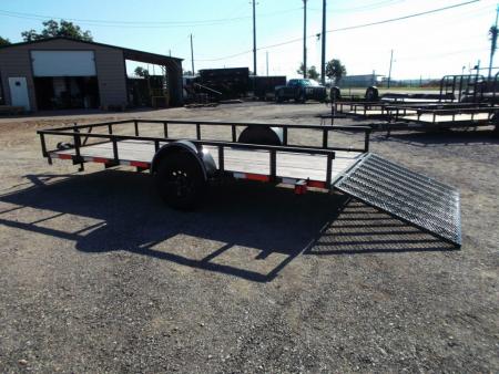 New 2026 Longhorn Trailers 77x14 Utility Trailer / 4ft Heavy Duty Ramp Gate / LED Lights