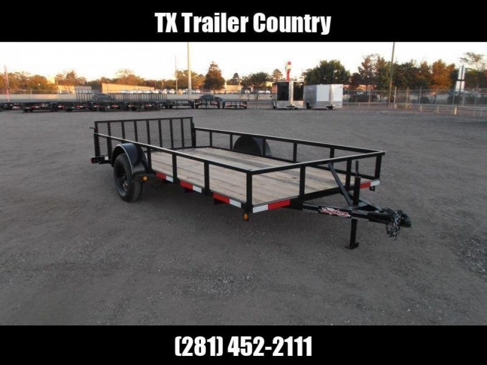New 2026 Longhorn Trailers 77x14 Single Axle Utility Trailer / Side by Side Trailer / 2ft Dovetail / 2ft Ramp Gate / LED Lights