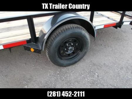 New 2026 Longhorn Trailers 77x14 Single Axle Utility Trailer / Side by Side Trailer / 2ft Dovetail / 2ft Ramp Gate / LED Lights