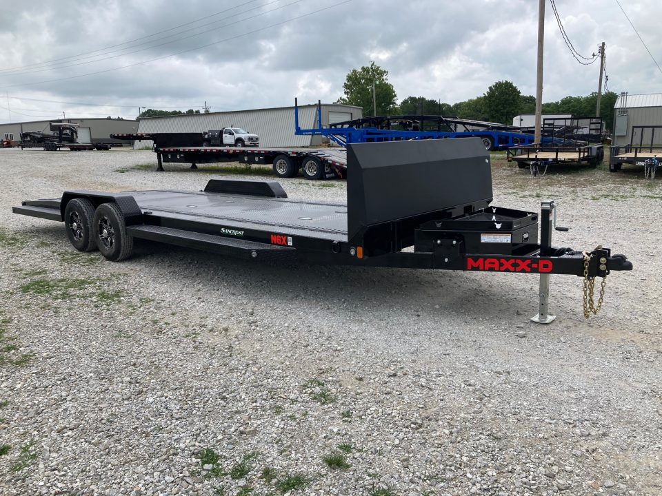 New 2027 MAXX-D 83x24 TANDEM 9.9K CARHAULER W/ ALUM WHEELS, WINCH PLATE, ROCK SHIELD & E-TRACK Car Hauler