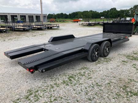 New 2027 MAXX-D 83x24 TANDEM 9.9K CARHAULER W/ ALUM WHEELS, WINCH PLATE, ROCK SHIELD & E-TRACK Car Hauler
