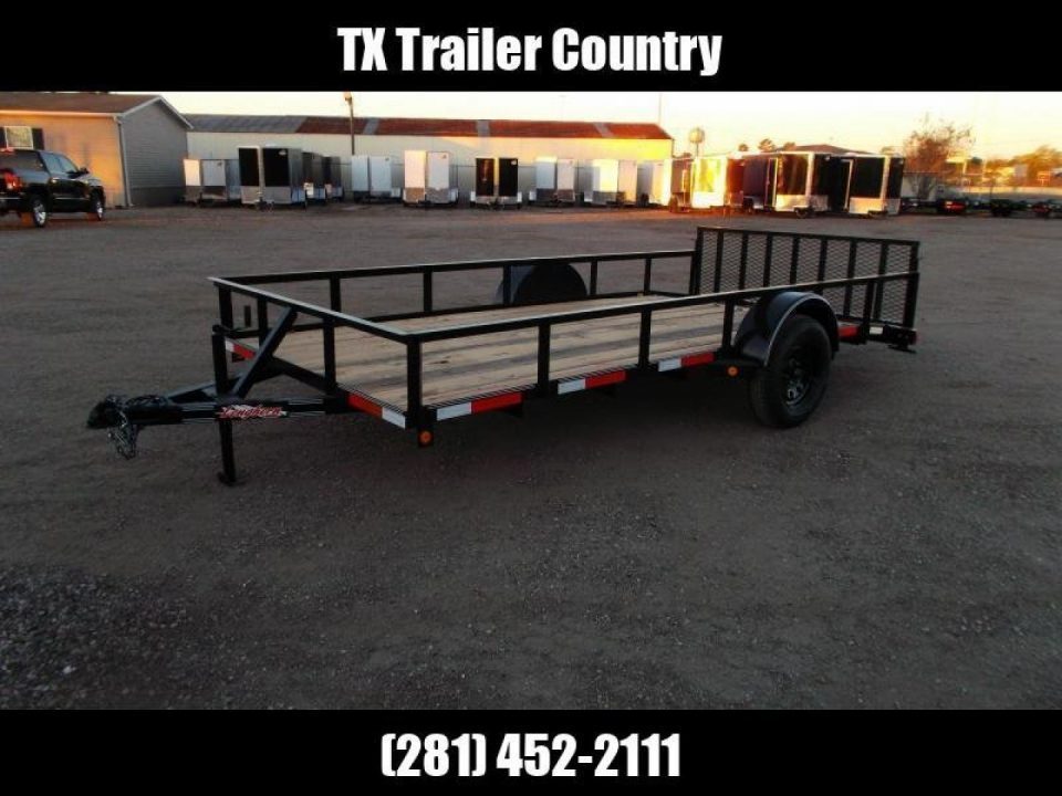 New 2026 Longhorn Trailers 77x14 Single Axle Utility Trailer / Side by Side Trailer / 2ft Dovetail / 2ft Ramp Gate / LED Lights