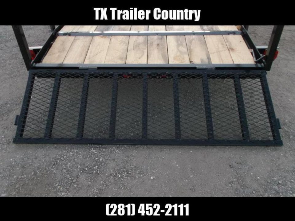 New 2026 Longhorn Trailers 77x14 Single Axle Utility Trailer / Side by Side Trailer / 2ft Dovetail / 2ft Ramp Gate / LED Lights