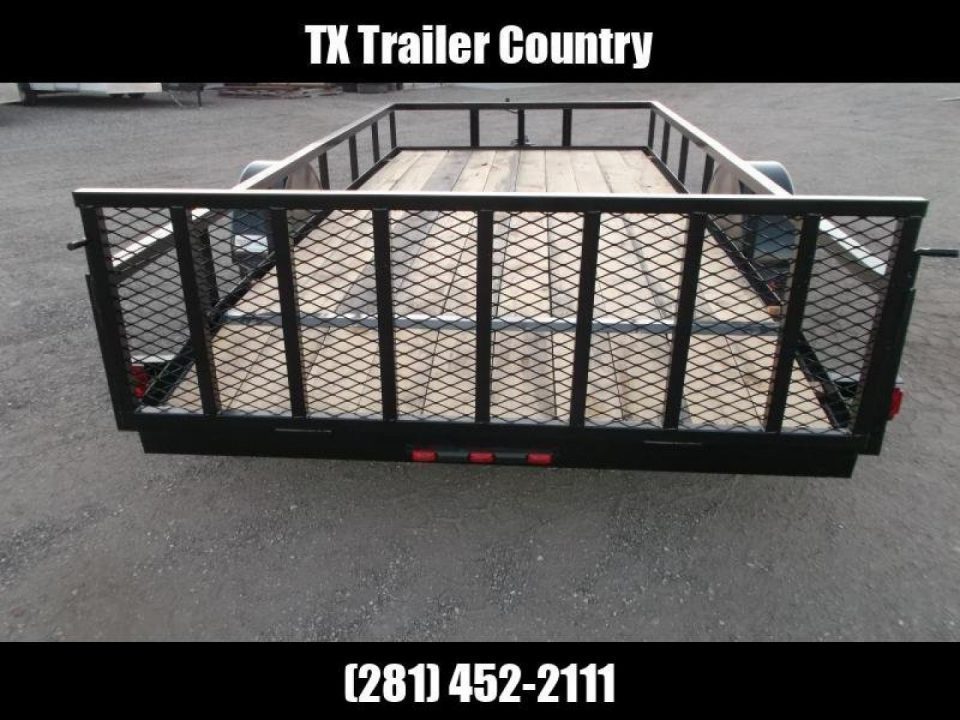 New 2026 Longhorn Trailers 77x14 Single Axle Utility Trailer / Side by Side Trailer / 2ft Dovetail / 2ft Ramp Gate / LED Lights