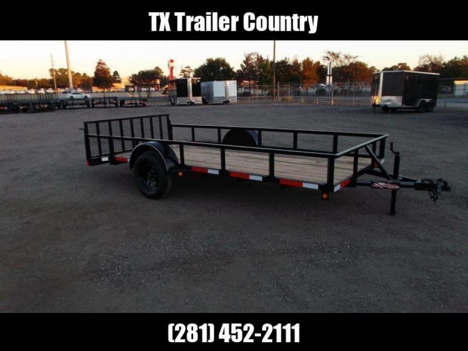 New 2026 Longhorn Trailers 77x14 Single Axle Utility Trailer / Side by Side Trailer / 2ft Dovetail / 2ft Ramp Gate / LED Lights