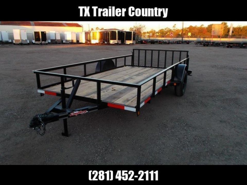 New 2026 Longhorn Trailers 77x14 Single Axle Utility Trailer / Side by Side Trailer / 2ft Dovetail / 2ft Ramp Gate / LED Lights