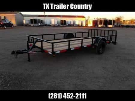 New 2026 Longhorn Trailers 77x14 Single Axle Utility Trailer / Side by Side Trailer / 2ft Dovetail / 2ft Ramp Gate / LED Lights