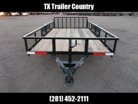 New 2026 Longhorn Trailers 77x14 Single Axle Utility Trailer / Side by Side Trailer / 2ft Dovetail / 2ft Ramp Gate / LED Lights