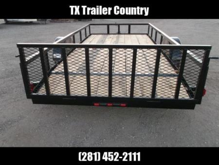 New 2026 Longhorn Trailers 77x14 Single Axle Utility Trailer / Side by Side Trailer / 2ft Dovetail / 2ft Ramp Gate / LED Lights