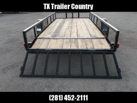 New 2026 Longhorn Trailers 77x14 Single Axle Utility Trailer / Side by Side Trailer / 2ft Dovetail / 2ft Ramp Gate / LED Lights