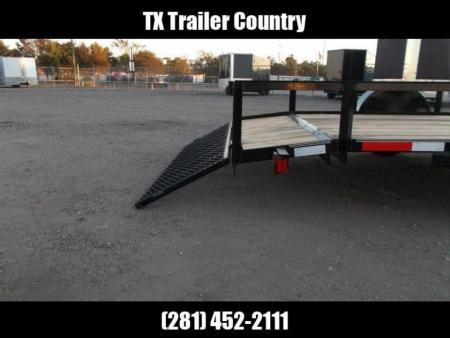 New 2026 Longhorn Trailers 77x14 Single Axle Utility Trailer / Side by Side Trailer / 2ft Dovetail / 2ft Ramp Gate / LED Lights