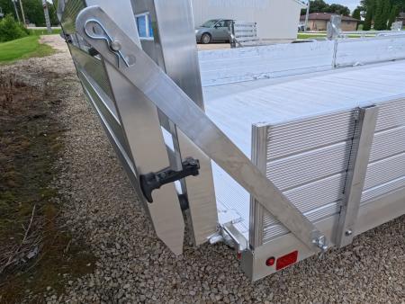 New 2027 Aluma 81 x 14 Single Axle with Side Ramps, Solid Front and Sides, Bi-Fold Tailgate Utility Trailer