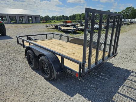 New 2026 Lamar 77X12 TANDEM 7K TUBETOP UTILITY W/4' SPRING GATE