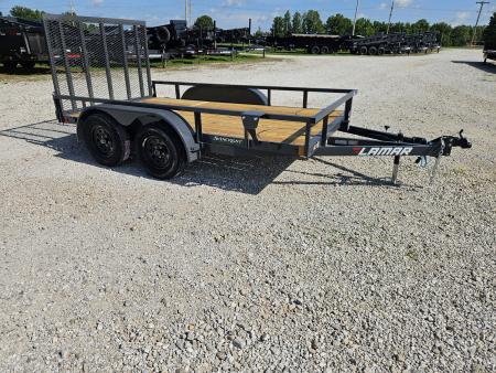 New 2026 Lamar 77X12 TANDEM 7K TUBETOP UTILITY W/4' SPRING GATE