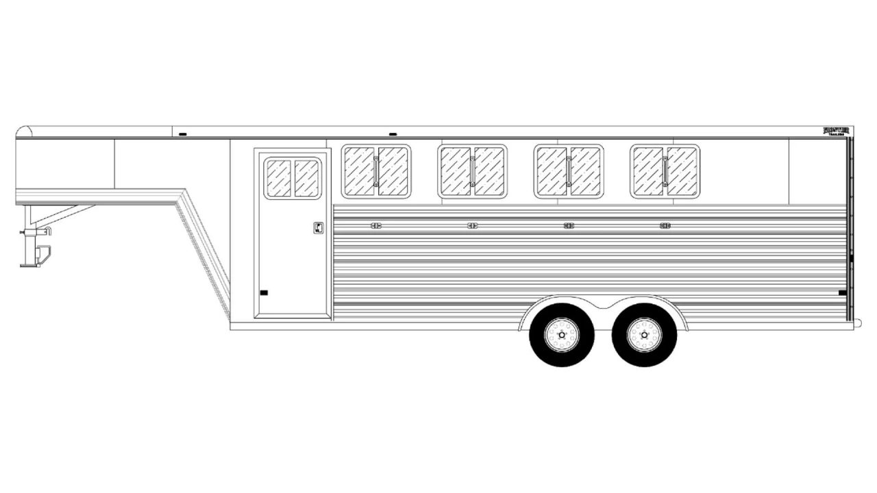 New 2026 Frontier Trailers 4 Horse Gooseneck Aluminum Trailer with Tack Room Horse Trailer