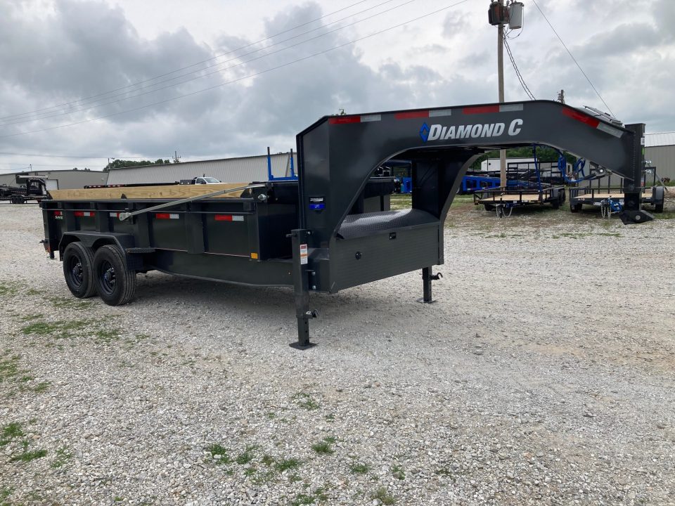 New 2026 Diamond C Trailers 82X16 TANDEM 20K GN TELESCOPIC DUMP W/ 24" SIDES, 7GA FLOOR, SLIDE IN RAMPS & SOLAR Dump Trailer