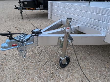New 2027 Aluma 81 x 16 Utility Trailer with Tandem Axles, Electric Brakes, Front Side Ramps, Solid Front and Side Panels, Bi-Fold Tailgate with 7K GVWR